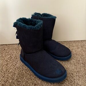 UGG Navy Blue Boots with Bows